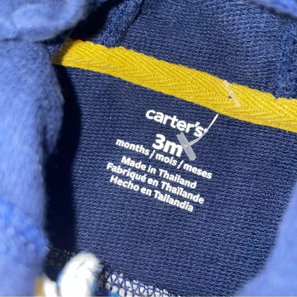 Carter’s Baby Boys Hooded Zip One-Piece 3 Months